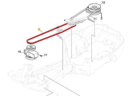 Preview: original Stiga Mähwerk Mähdeck Keilriemen Traktor Villa 320 520 Park 120 220